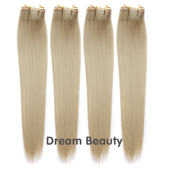 Remy virgin hair wig product factory direct supplier top quality # 613 color hair weft 