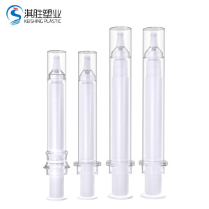 airless cosmetic syringe for skincare serum eye cream packaging from China manufacturer