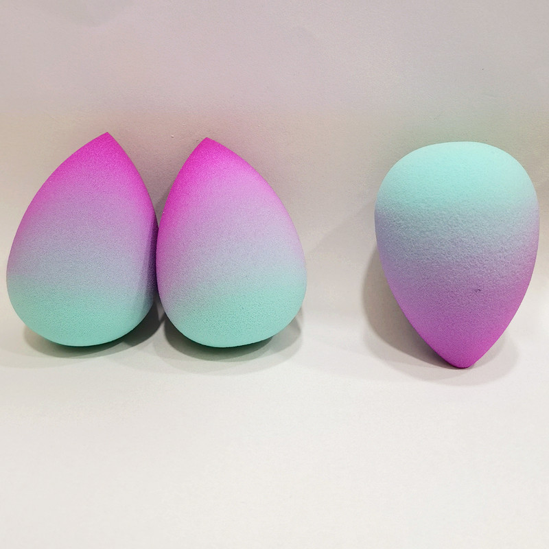 Gradient color beauty egg makeup sponge  non latex material soaking in water will become larger and softer