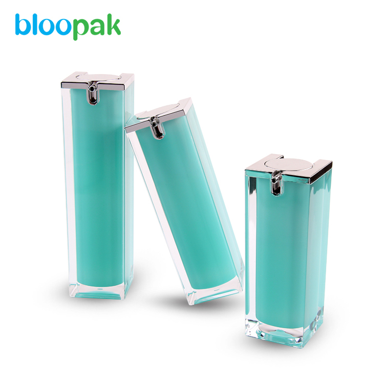 Square Acrylic airless bottle for face cream 