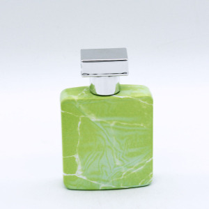 portable green cosmetic packaging empty perfume 100ml glass spray bottle with cap