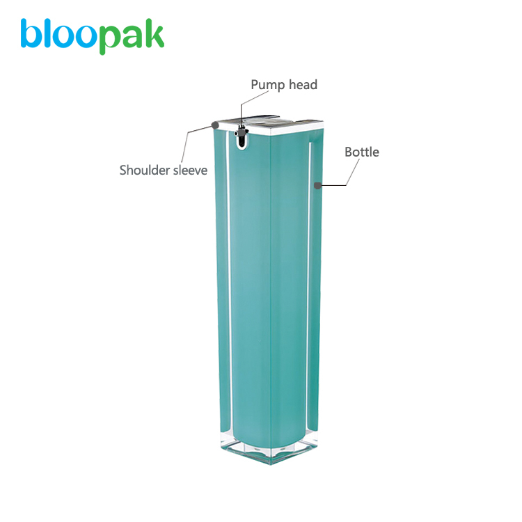 Square Acrylic airless bottle for face cream 