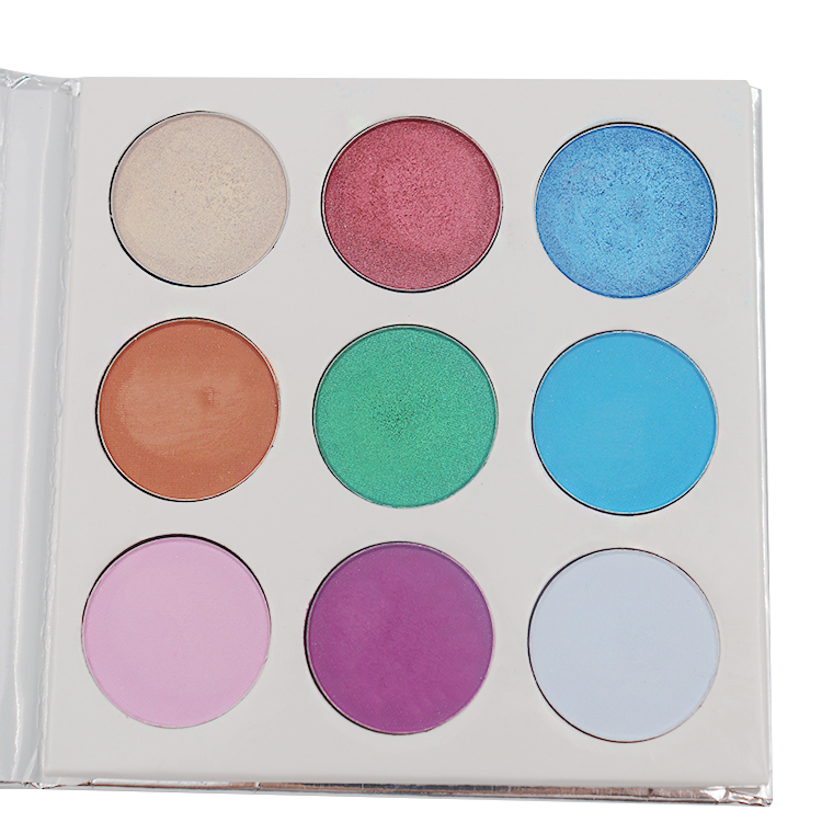 9 Colors From Girl Cosmetics Silver Cover Eye Makeup Eye Shadow Palette 