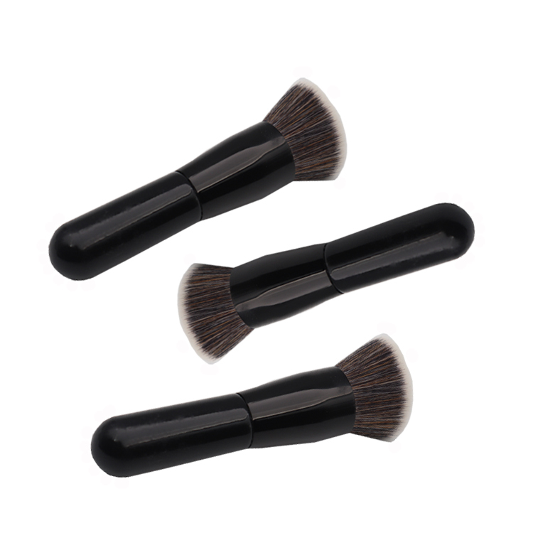 Factory Wholesale Single Synthetic Hair Black Short Handle Makeup Brush