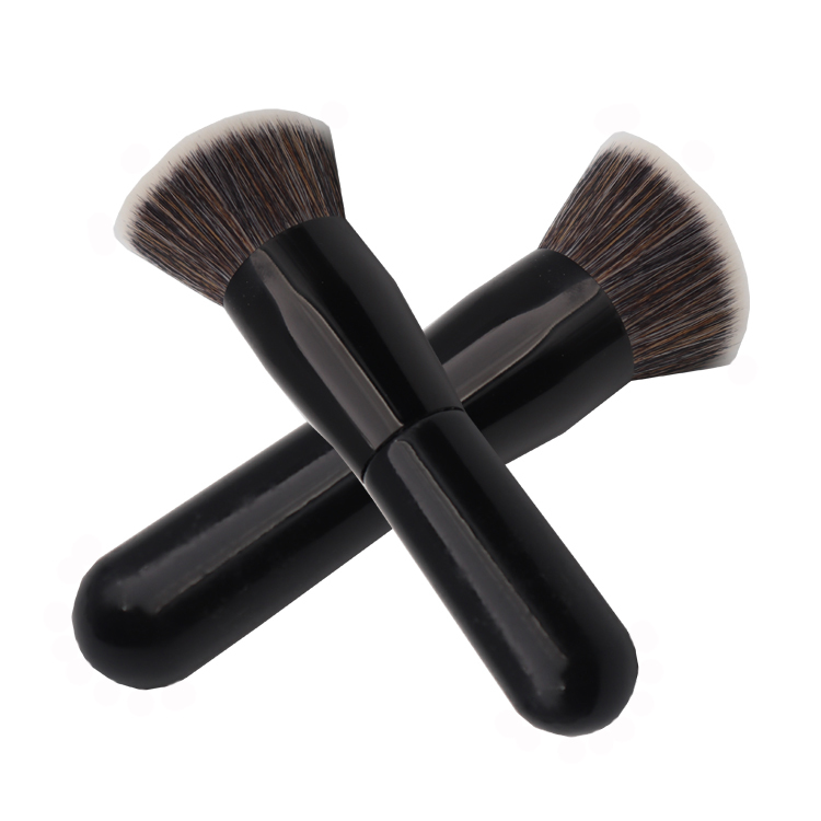 Factory Wholesale Single Synthetic Hair Black Short Handle Makeup Brush
