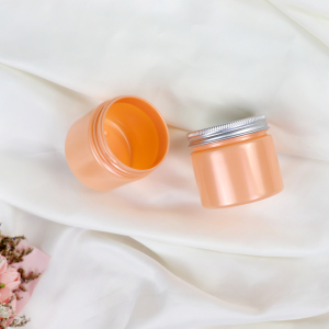 100ml Orange Plastic Tub with Aluminum Screw Cap 