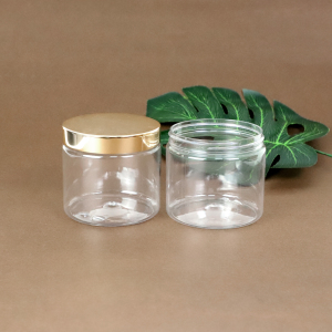 480ml Clear Plastic Food Jar with anodized cap 8 oz / 250ml PET plastic cosmetic jars