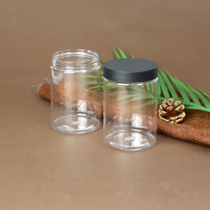 300ml Plastic PET Jar with Screw Cap Food Container 