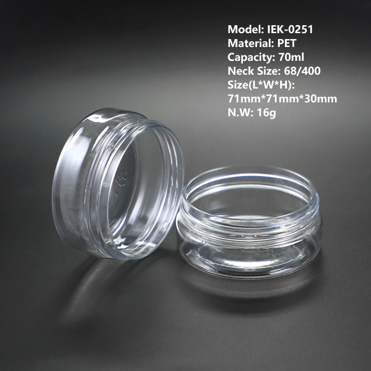 70g Plastic Jar for Baby Balm 8 oz / 250ml PET plastic cosmetic jars 