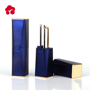 Free samples New Fashion jewelry blue color magnet combination Square Lipstick Tube Packaging