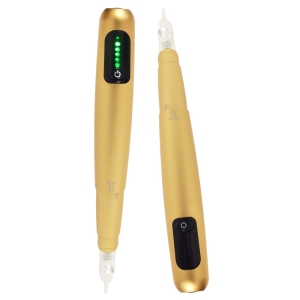 Gold color Wireless Used Eyebrow Tattoo Machine Pen