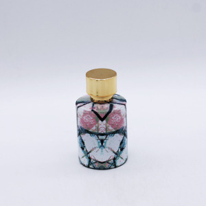 custom colorful new empty cylinder cosmetic container 50ml glass spray perfume bottle