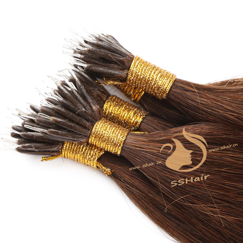 SSHair // Nano Ring Hair Extensions // Remy Human Hair // 4# // Straight
