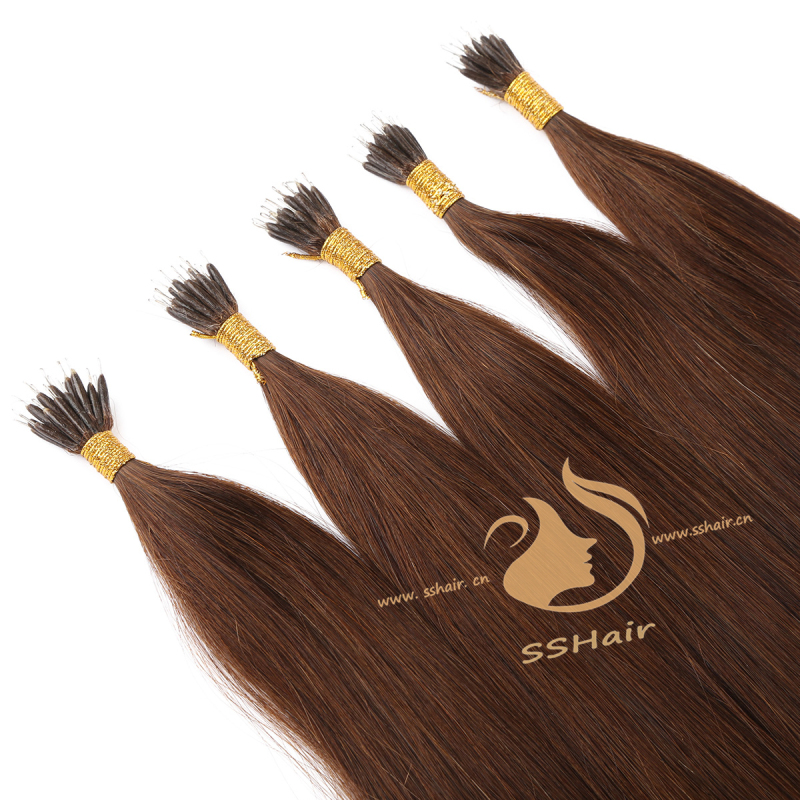 SSHair // Nano Ring Hair Extensions // Remy Human Hair // 4# // Straight