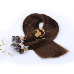 SSHair // Micro Ring Loop Hair Extensions // Remy Human Hair // 4# // Straight