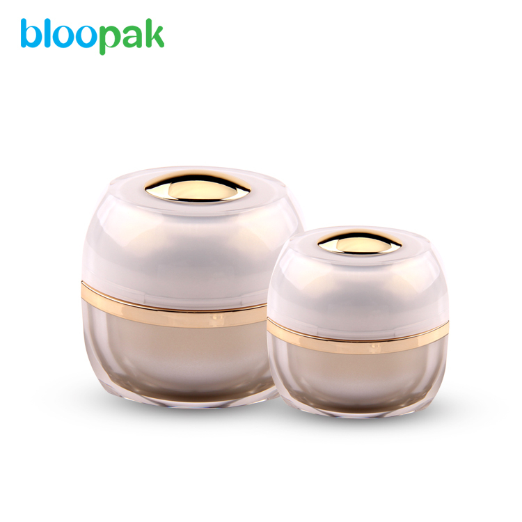 Luxury cosmetic packaging 30g 50g round acrylic double layer cream jar