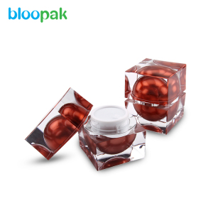 Square Clear Cosmetic Acrylic Jar Custom Acrylic Powder Container