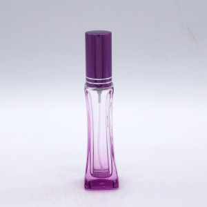 hot selling portable purple 30ml refillable empty perfume glass fine mist spray bottle