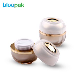 Luxury cosmetic packaging 30g 50g round acrylic double layer cream jar