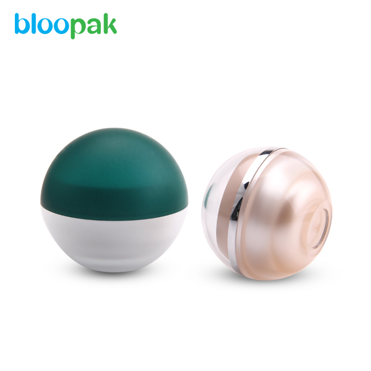 High quality ball shape cosmetic cream jar acrylic 