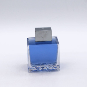 wholesale high-grade cosmetic 100ml transparent empty perfume glass bottle with cap