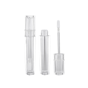 HOT SALE Square transparent clear wand lipgloss tubes 4ml 