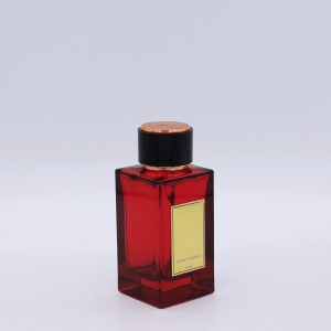 accept customized empty red color 100ml fine mist spray glass perfume bottle luxury