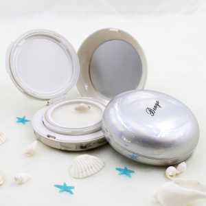 Iridescence brighter pressed powder compact case,cosmetic makeup packaging