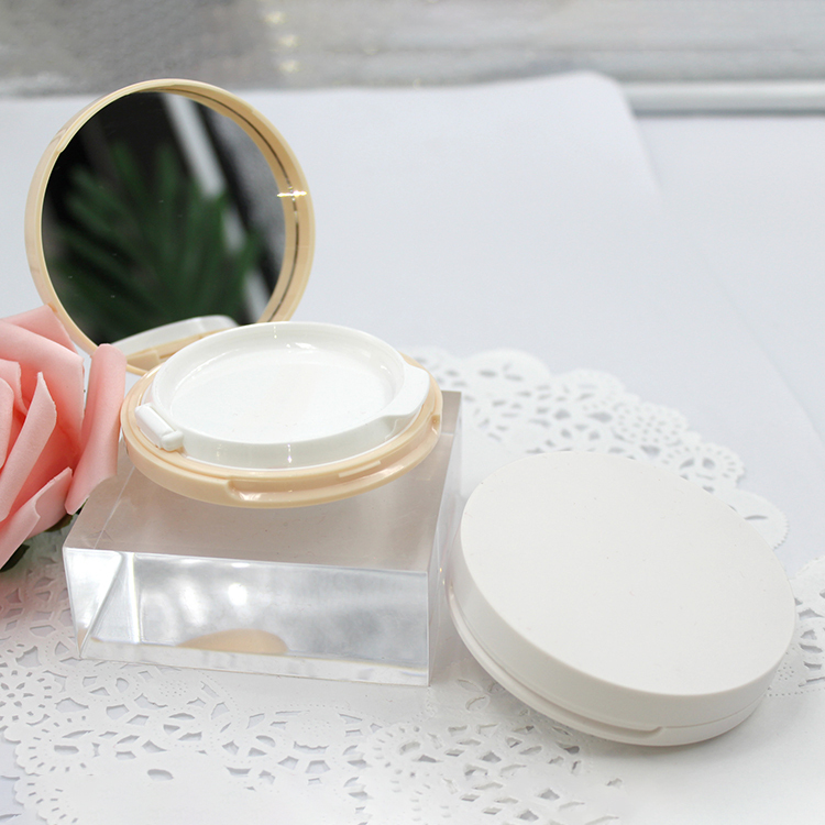 Refillable powder compact case, Foundation Round Empty Pressed Powder Compact Case With Mirror