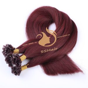 SSHair // U-tip Hair Extensions // Remy Human Hair // 99J# // Straight