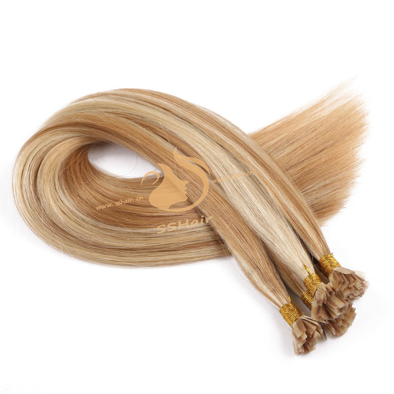 SSHair // Flat Tip Hair Extensions // Remy Human Hair // 27# P 613# // Straight