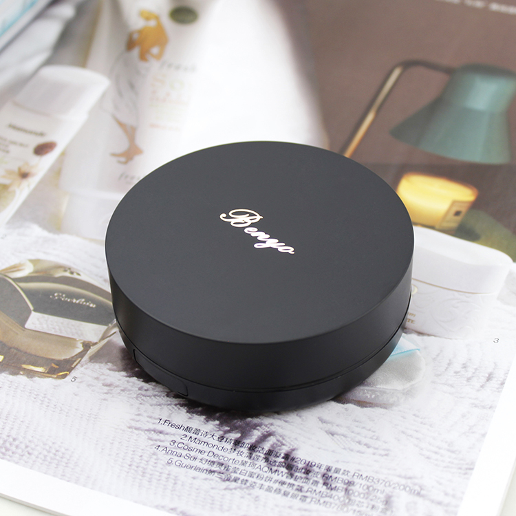 Luxury black empty air cushion case, make up cosmetic packaging