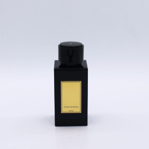 hot sale empty high quality cosmetic glass perfume container black spray bottle 100ml