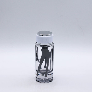 accept customized empty cylinder cosmetic packaging perfume spray glass bottle 100ml
