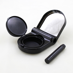 Irregular shape makeup air cushion BB box with lipstick tube, air cushion compact case