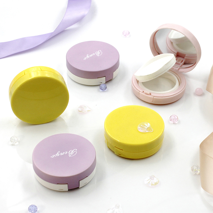 Plastic compact powder case,  air cushion case for cosmetic foundation compact 5g