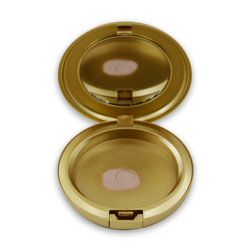 CPP02 One Pair Handmade Round Gold Mink eyelash box