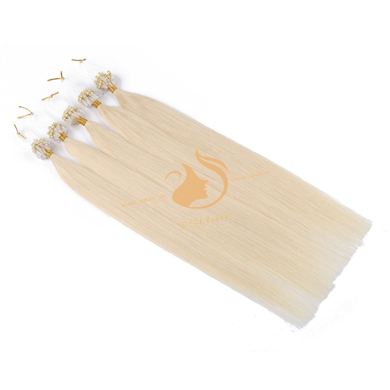 SSHair // Micro Ring Loop Hair Extensions // Remy Human Hair // 60# // Straight