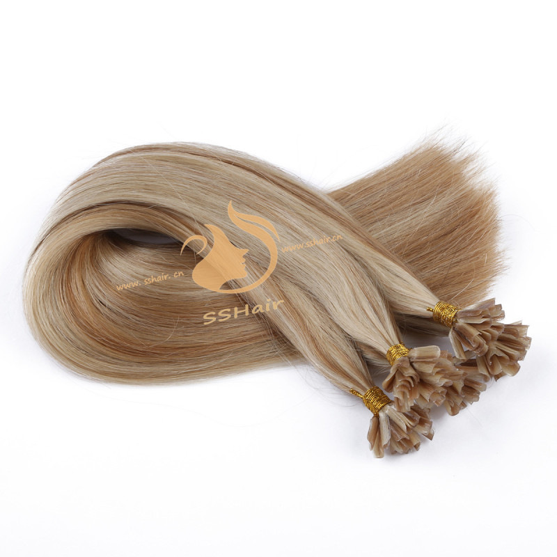 SSHair // U-tip Hair Extensions // Remy Human Hair // 27# P 613# // Straight