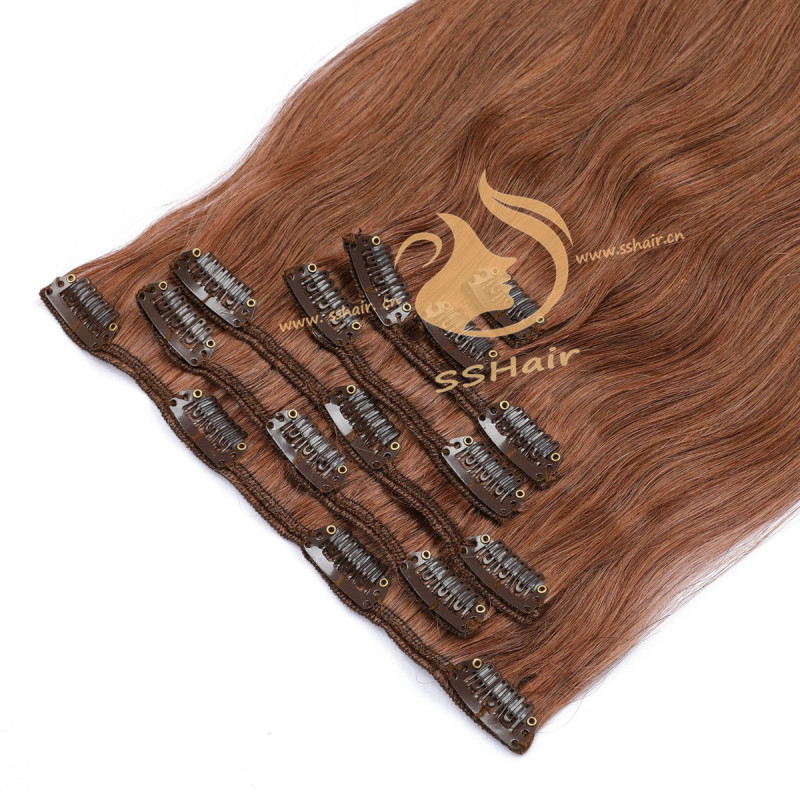SSHair // Clip in Hair Extensions // Remy Human Hair // 30# // Straight