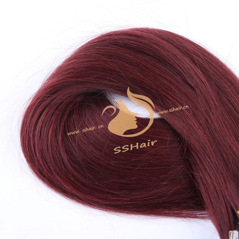 SSHair // Micro Ring Loop Hair Extensions // Remy Human Hair // 99J# // Straight