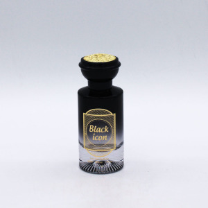 custom made screen printing black luxury cosmetic glass spray 50ml perfume bottle
