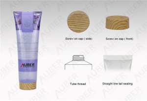 D50mm Clear Purple Lotion Sample Packaging Plastic Tubes