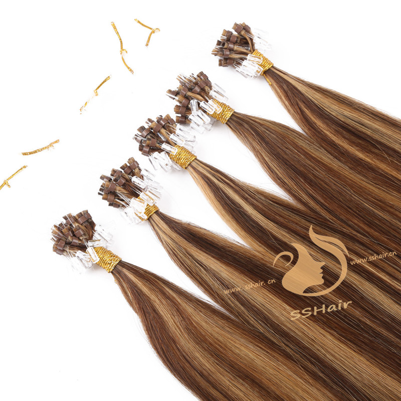 SSHair // Micro Ring Loop Hair Extensions // Remy Human Hair // 4# P 27# // Straight