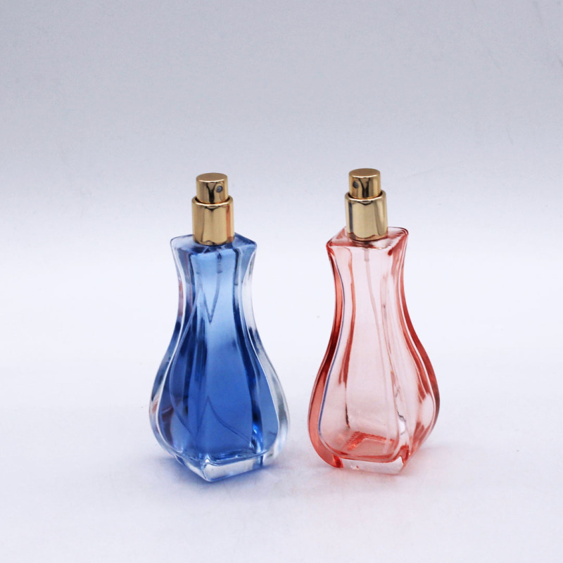 hot selling color painting transparent cosmetic spray perfume glass bottle 50ml
