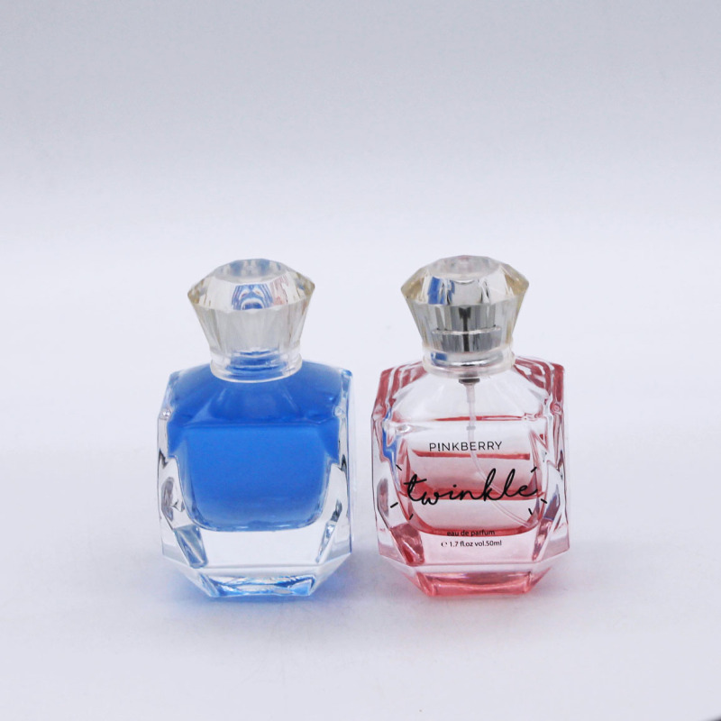 manufacture new shape luxury empty portable cosmetic glass perfume bottle 50ml