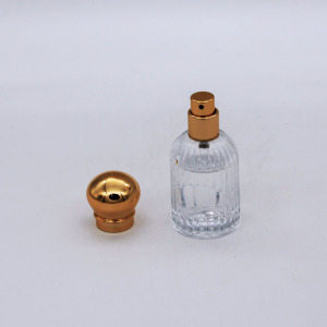 custom design high-grade cosmetic packaging empty transparent glass 50ml perfume bottle