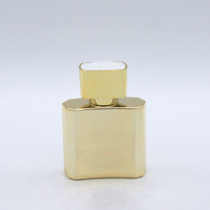 customizable new design empty 100ml luxury golden glass perfume mist spray bottle