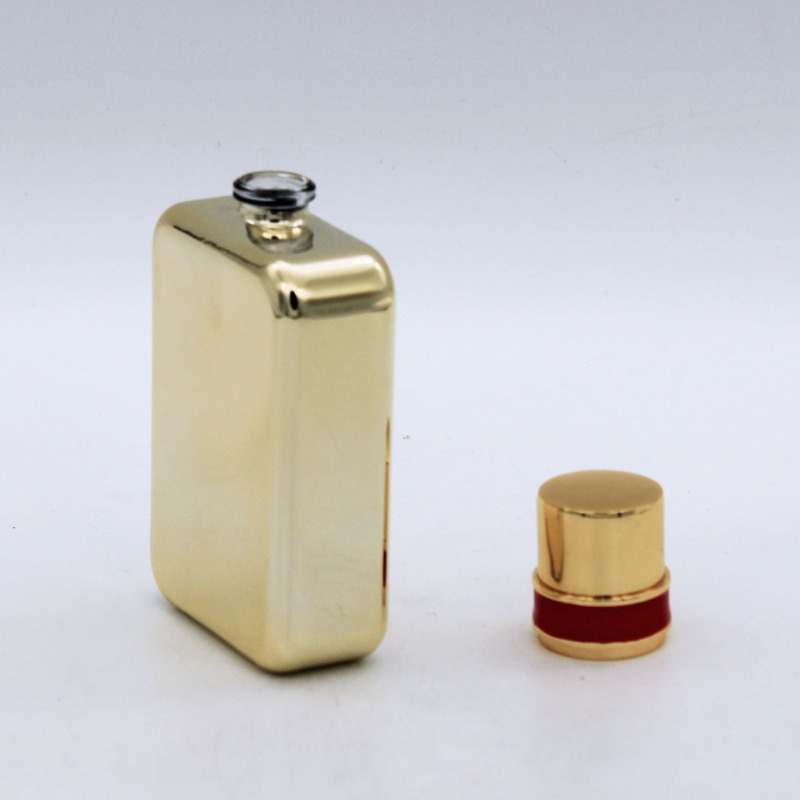 uv electroplating golden empty spray glass perfume bottle luxury 100ml for sale