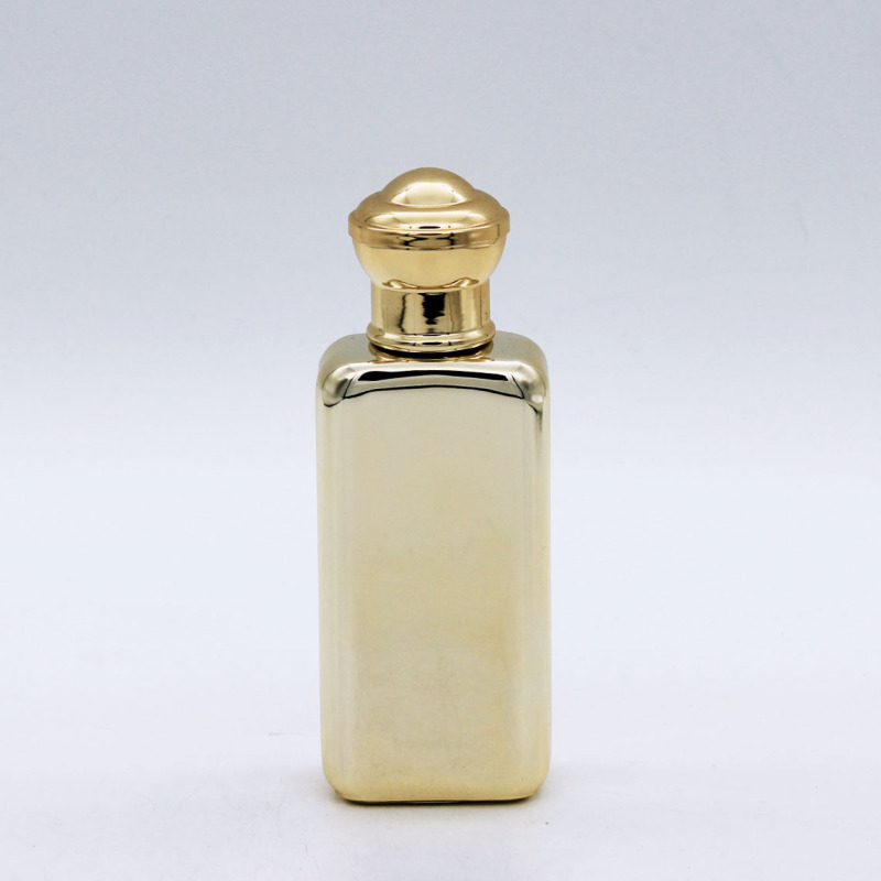 new 100ml empty high-end glass cosmetic packaging design gold perfume bottle